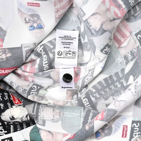 Supreme Men's Magazine Print Viscose All Over Print Shirt Button Up SS23 Medium - Picture 9 of 11